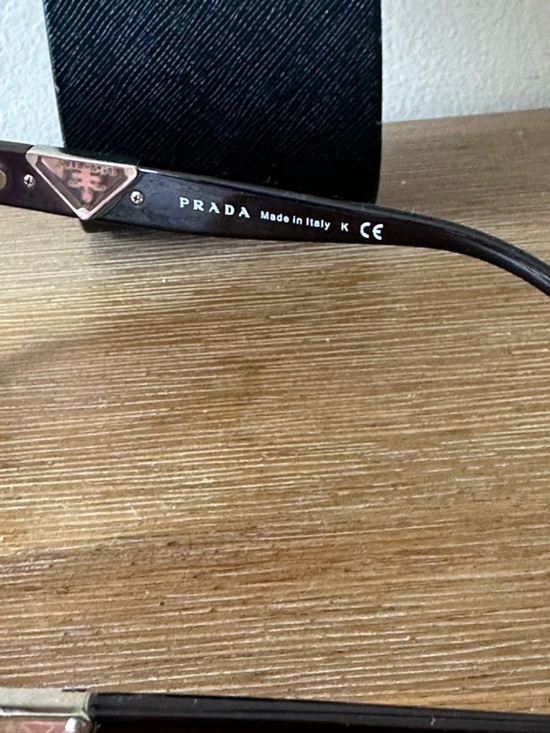 ✨ PRADA Oversized Minimalist Sunglasses • Deep Burgundy Wine • SPR 15O main image 4